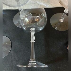 5 Fostoria Moon Mist Claret Wine Glasses Signed Fostoria. 6"